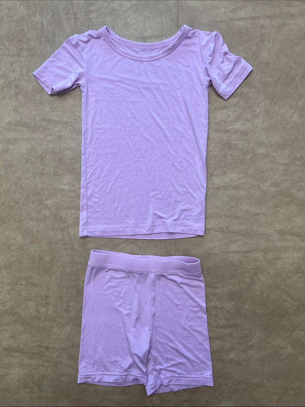 Little Sleepies Girls 3T T-Shirt & Shorts Set Lavender Bamboo